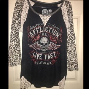 Women’s Affliction Shirt XL .. Great Condition